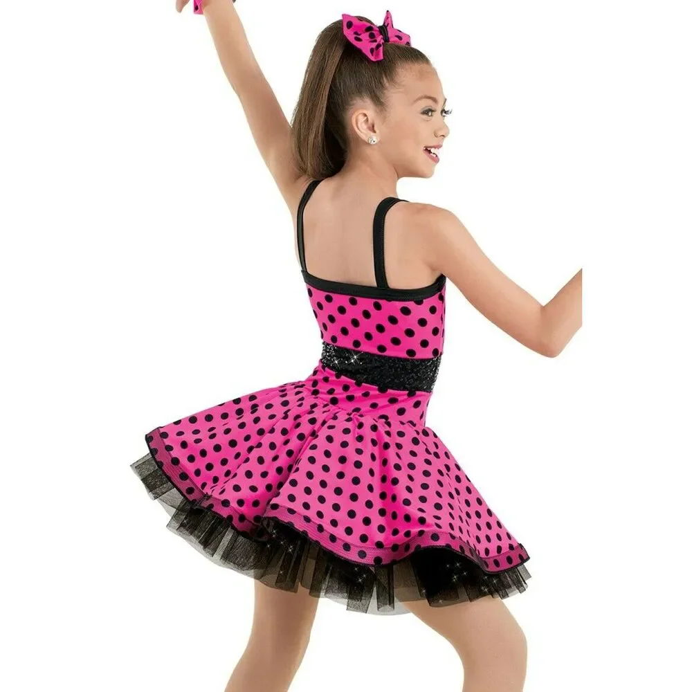 Pre-Owned Dance Costume Weissman 9700 XL Child Turquoise Tap Sequin